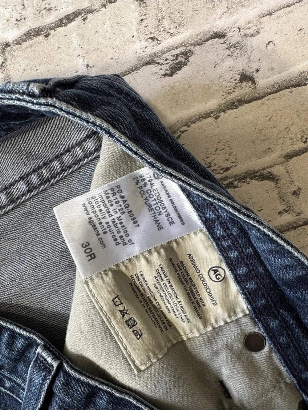 Adriano Goldschmied mens 30x29 Everett slim straight denim blue jeans EUC